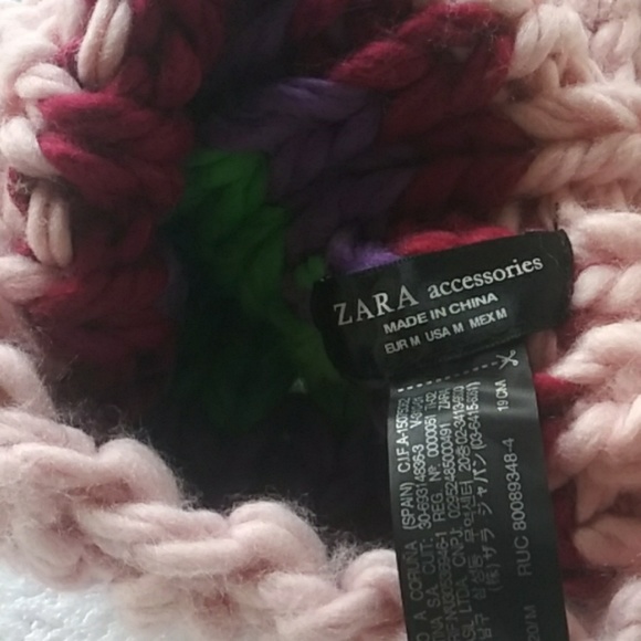 Zara Accessories Pink Chunky Knit Adult Beanie - Picture 4 of 4